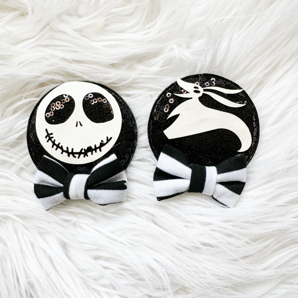 Nightmare before Christmas Mouse Bow Hair Clip Adult Disney Kid Hair Accessories